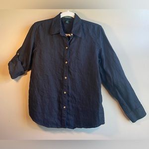 Lauren Ralph Lauren 100% Linen Top